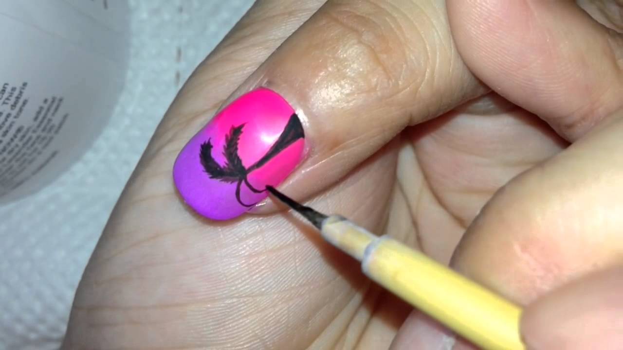 ヤシの木ネイルのやり方 セルフネイル 簡単palm Tree Nails Youtube
