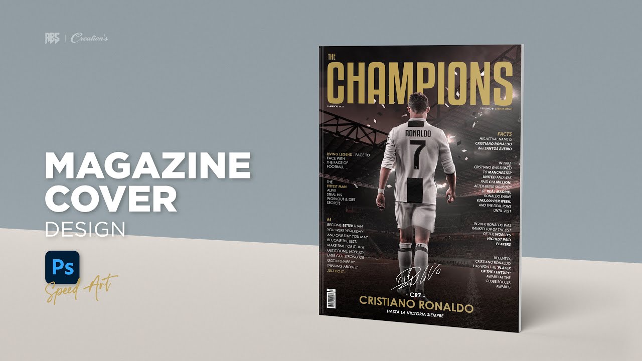 Magazine Cover Design | Cristiano Ronaldo | Photoshop| | ABS Creation's