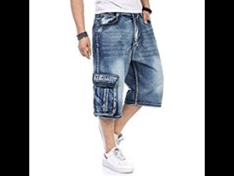 PY-BIGG Mens Shorts Cargo Jeans Denim Shorts