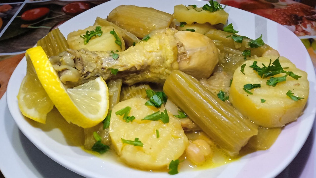 جواز خرشف بالدجاج مرقه بيضاء بالطريقة الأصلية الجزائرية مع بنة ولا أروع نتمنى تجربوه🇩🇿