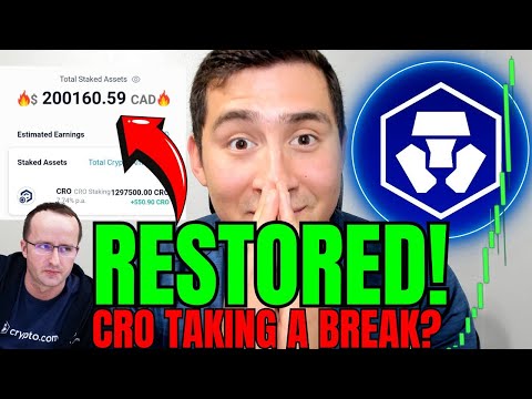 Crypto Com WALLET RESTORED CRO COIN Price RESTING Before THIS 