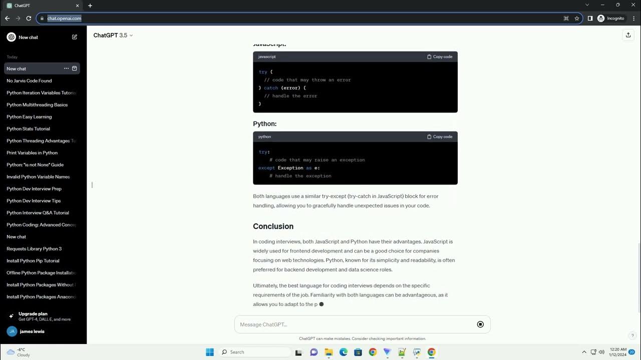 javascript vs python for coding interviews - YouTube