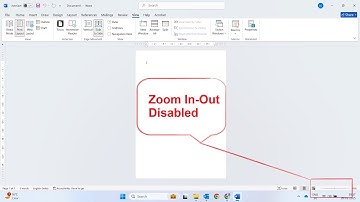 Zoom In-Out Not working or Option disabled, MS-Office 2021 or How to unlock Zoom option in MS Word?