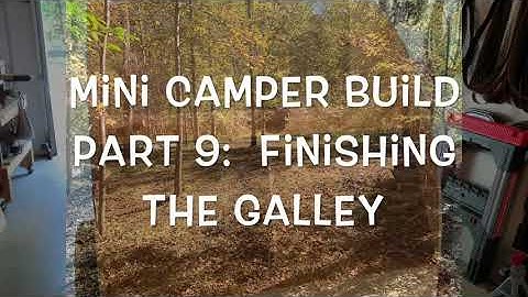 Mini Camper Build Part 9:  Finishing the Galley