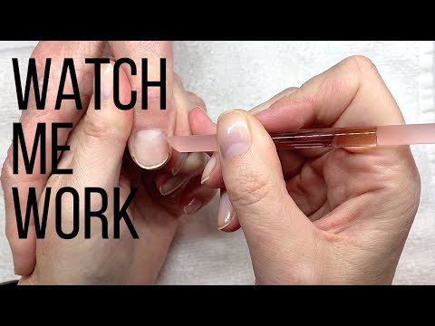 GENTLE MANICURE with MONT BLEU ??  GLASS MANICURE TOOLS [WATCH ME WORK/NO AUDIO/JUST MUSIC]
