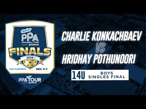 Charlie Konkachbaev v Hridhay Pothunoori at the CIBC Junior PPA Finals