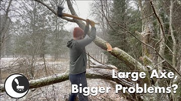 Cutting down dead trees with Large American Felling Axe by Gränsfors Bruk