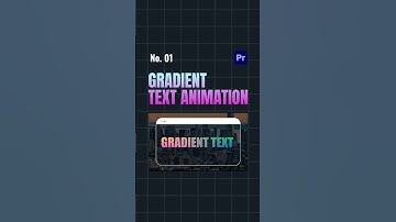 Gradient text animation tutorial under 1min in premiere pro