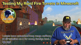 Rapid Fire Turret Test #minecraft #minecraftbuilding #gaming