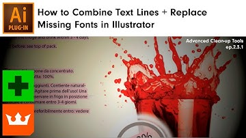 How to Combine Text Lines + Replace Missing Fonts in Illustrator | VectorFirstAid