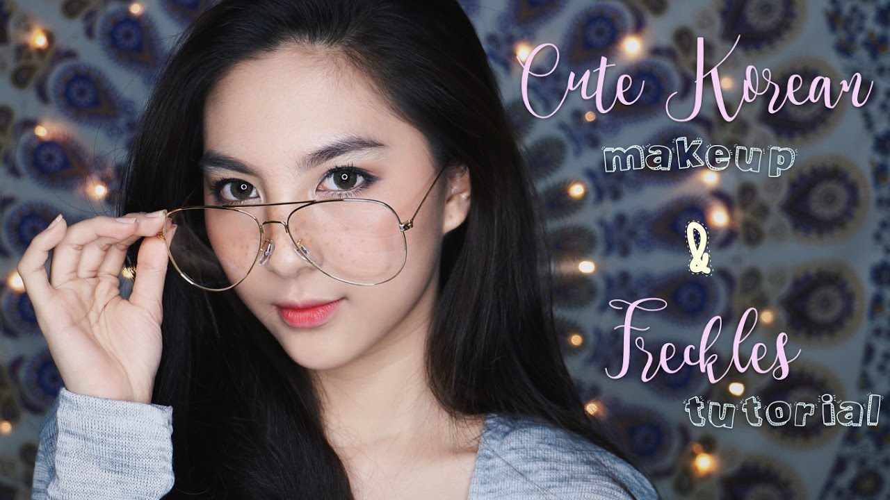 ENG Subs Cute Korean Makeup Inspired Faux Freckles Tutorial