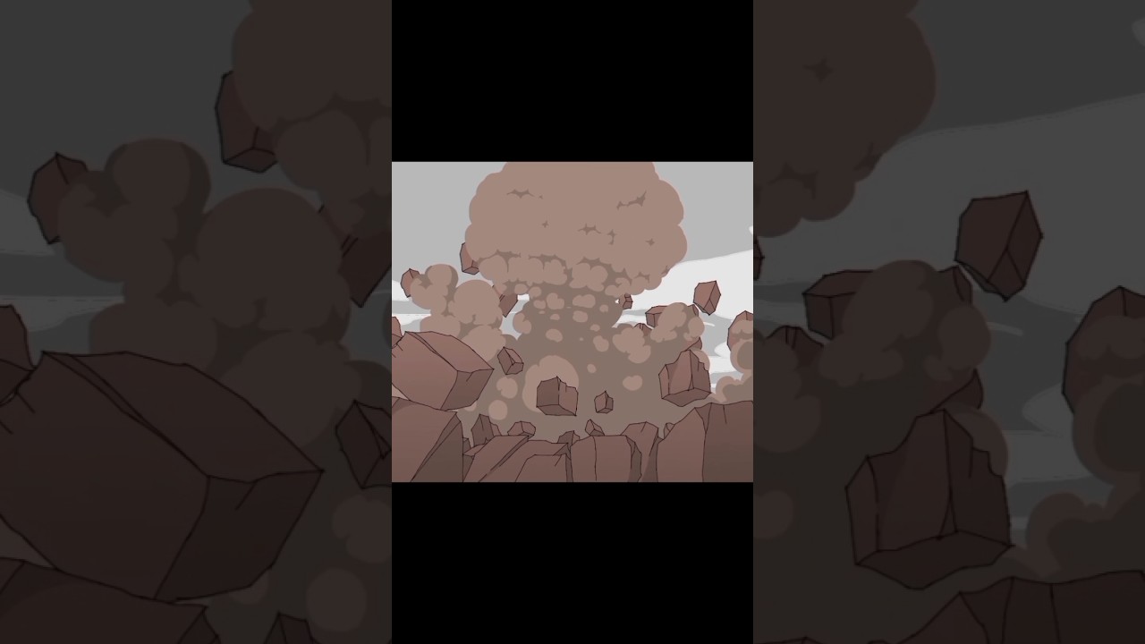 Smoke Explosion With Debris 