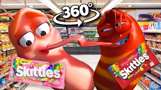 360º VR Skittles Meme oi oi oi pink and Red Larva