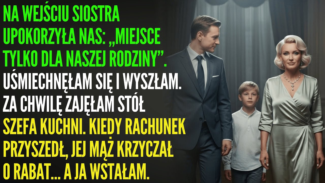 Wyrzuciła mnie z kolacji… więc skasowałam ich „zniżkę rodzinną”. Rachunek? SZOK