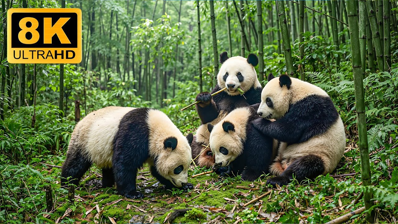 Serene Land Animals 8K - Calm Wildlife Exploration with Soft Music