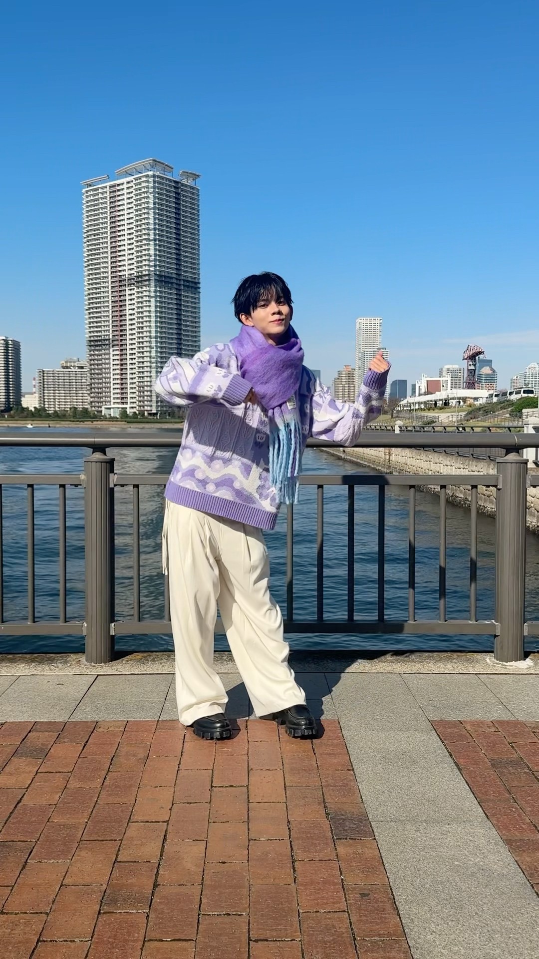 萌え袖マフラー 🧣西野陽向ver.💜『恋は盲目というくらいにはキミが