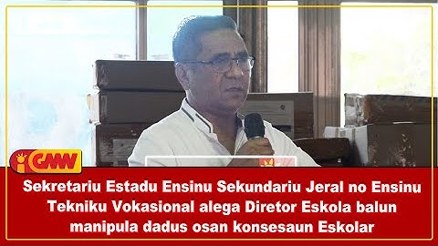 Sekretariu Estadu ES Jeral no ETV alega diretor eskola balun manipula dadus osan konsesaun eskolar