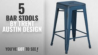 Top 10 Trent Austin Design Bar Stools [2018]: Trent Austin Design Lompoc 24" Distressed Metal Bar
