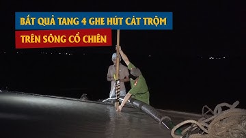 BẮT QUẢ TANG 4 PHƯƠNG TIỆN KHAI THÁC CÁT SÔNG TRÁI PHÉP TRÊN SÔNG CỔ CHIÊN | HAI LÚA TV