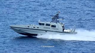 Italian Guardia di Finanza FB Design northbound Chios Strait under FRONTEX.