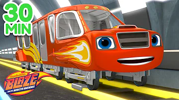 Blaze’s High Speed Train Races! 🚝 30 Minute Compilation | Blaze and the Monster Machines