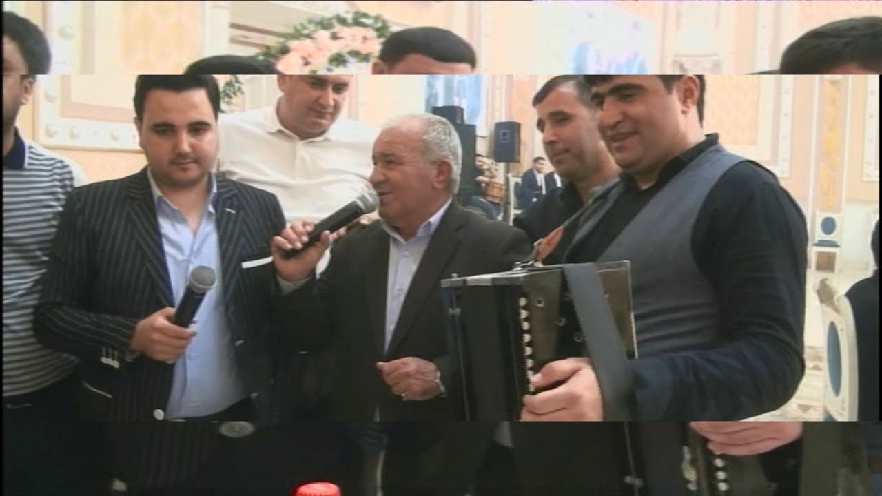 gözel bir toy oxuyan Amil Agcabedili gitara Elbeyi qarmon Qaçay Kelbecerli