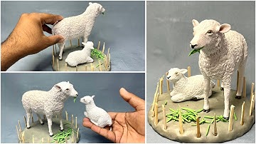 Clay Sculpting: How to make Animal with polymer,make sheep with clay,Clay Craft Animals #clayvideos