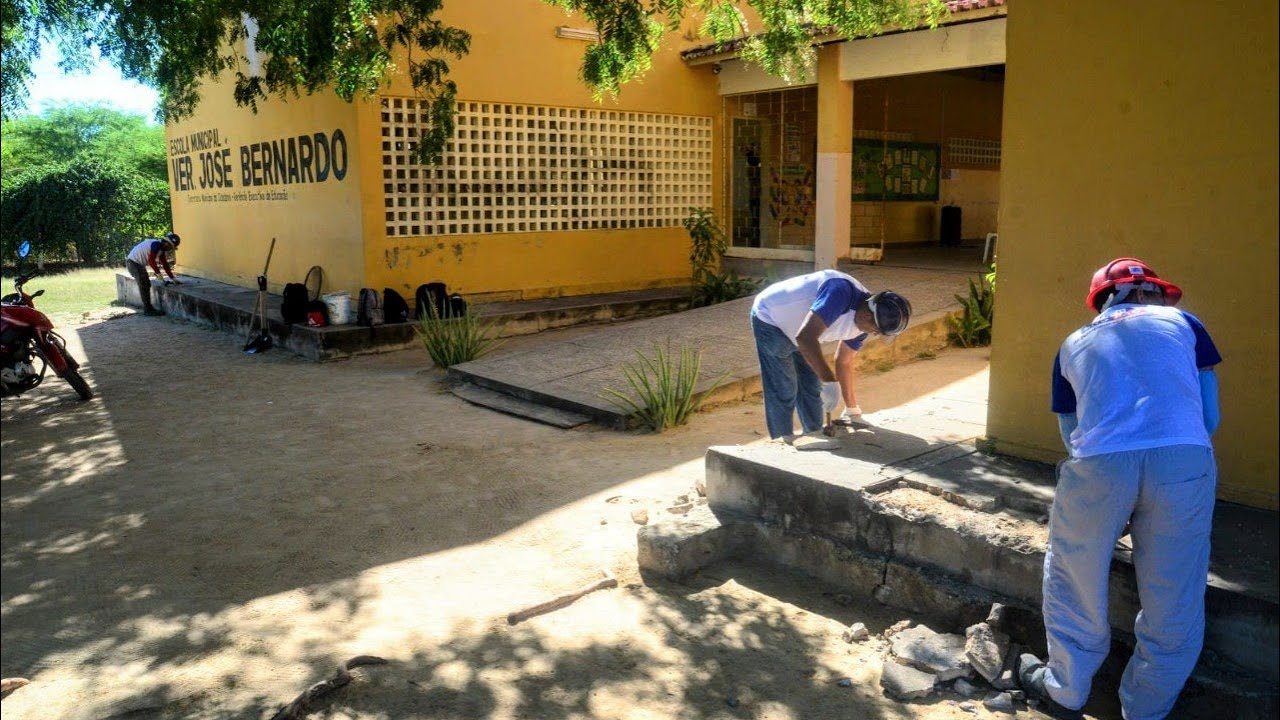 Serviços de revitalização são iniciados na Escola Municipal Vereador José Bernardo em Mossoró