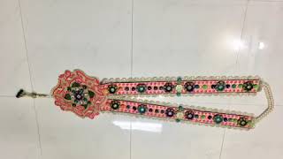 Garland With Use Of Moti, Diamonds And Lace