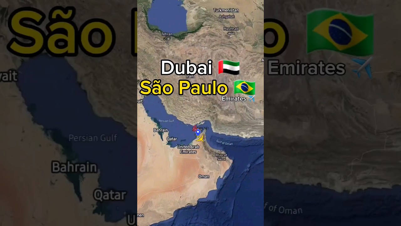 Dubai - São Paulo, Brasil! 🇧🇷 15 horas 🕒✈️