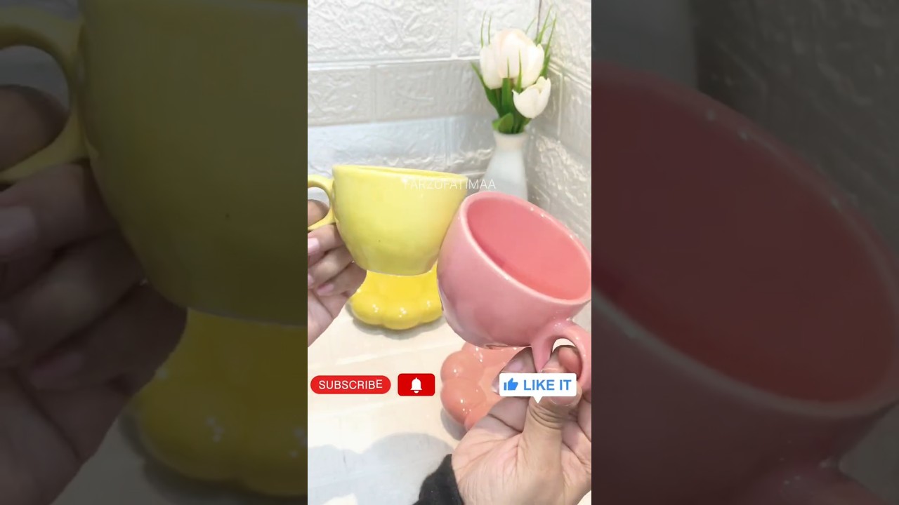 SUPER CUTE CERAMICS CUP SAUCER☕