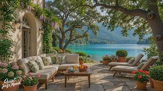 Calm Garden Escape Jazz 🍃 Cozy Lakeside Café Ambience and Soft Smooth Jazz for Relax & Stress Relief screenshot 4