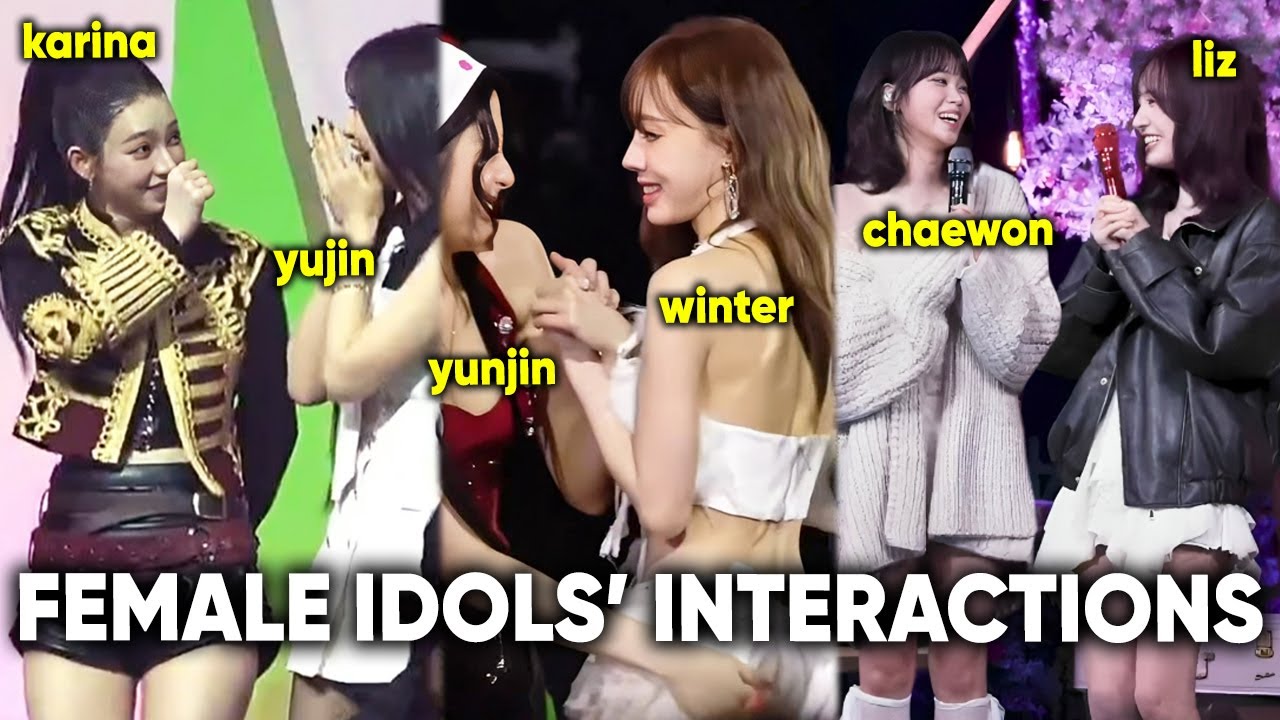 LE SSERAFIM, AESPA, IVE & ILLIT sweet interactions *clingy moments* | KBS Festival & MMA 2025