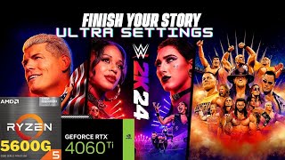 WWE2K24 Gameplay on AMD Ryzen 5 5600g & RTX 4060 Ultra Settings