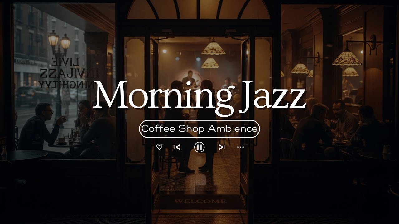Elegant Cafe Jazz Evening 🌙 - Relaxing Jazz Music With Soft Ambience For Deep Work