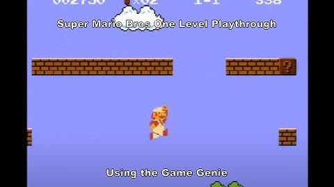 Super Mario Bros One Level Playthrough using the Nes