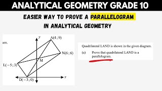 Analytical Geometry Grade 10 | Proving a Parallelogram ( Practice Questions 2 )