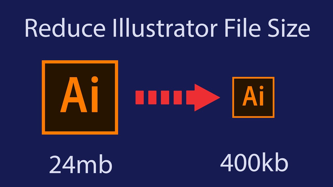 How To Compress / Downsize  Illustrator File Size [ Adobe Illustrator]