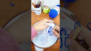 making  a new punch needle coaster punchneedle coasters ابرة_النفاش