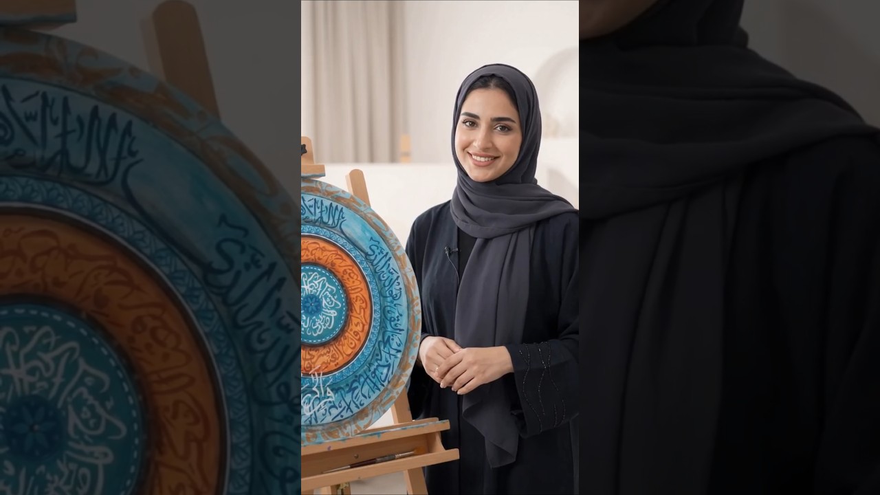 arabic calligraphy on canvas #art #shorts #shortvideo #viral #trending  #canvaspainting #fyp