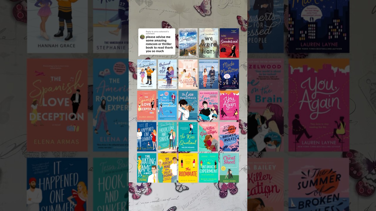 Rom-com book recs 💗