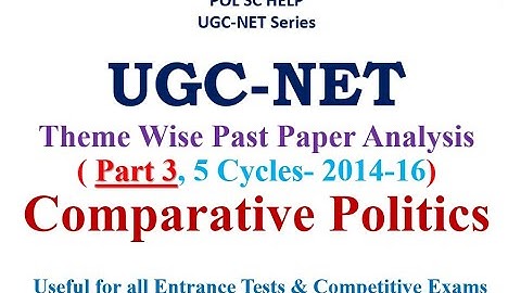 Theme wise Past Year Paper Analysis of UGC-NET Political Science- PART 3: Comparative Politics
