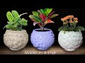 Unique Plaster Flower Vase making at home | POP and Clay Flower Pot making | Beautiful Flower Vase