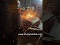 The workman is cutting the casting from the tree. #metalworking #investmentcasting #lostwaxcasting