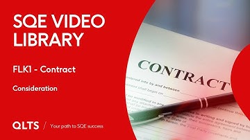 SQE Video Library – Contracts – Consideration