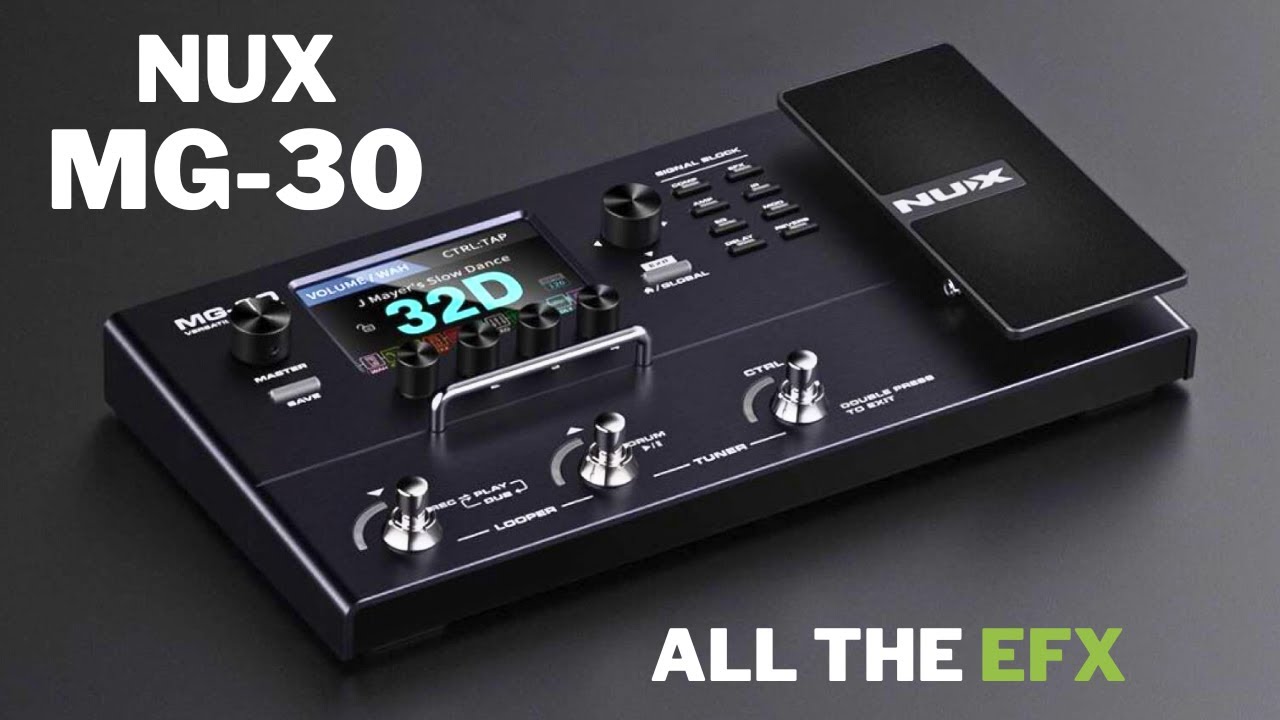 Демонстрация всех эффектов NUX MG-30 | Полное тестирование гитары без комментариев | Лучший мульт...