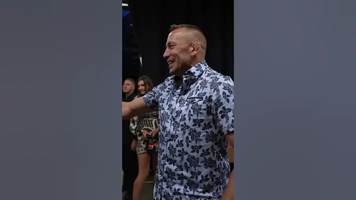 GSP’s reaction to Adesanya beating Pereira 😮 #UFC287