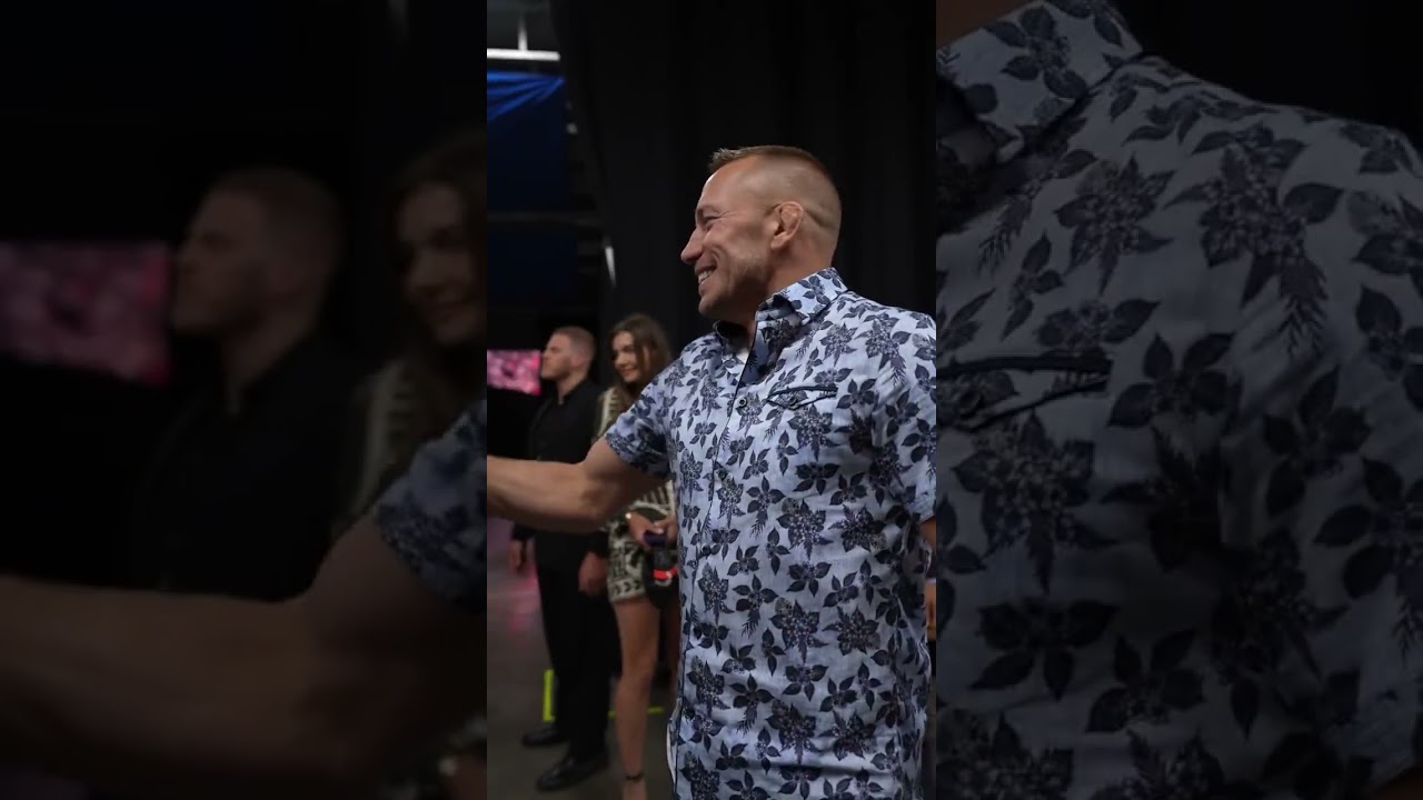 GSP’s reaction to Adesanya beating Pereira 😮 