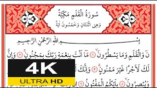00068 Kalem Sûresi 1-52. Ayetler - Muhammed Eyyup - محمد أيوب - (Yavaş Okuma)