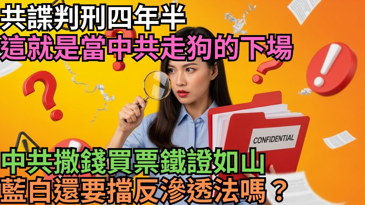 共諜判刑四年半！吃喝玩樂賣台灣？藍白還敢擋反滲透法嗎？中共統戰手法大解密！